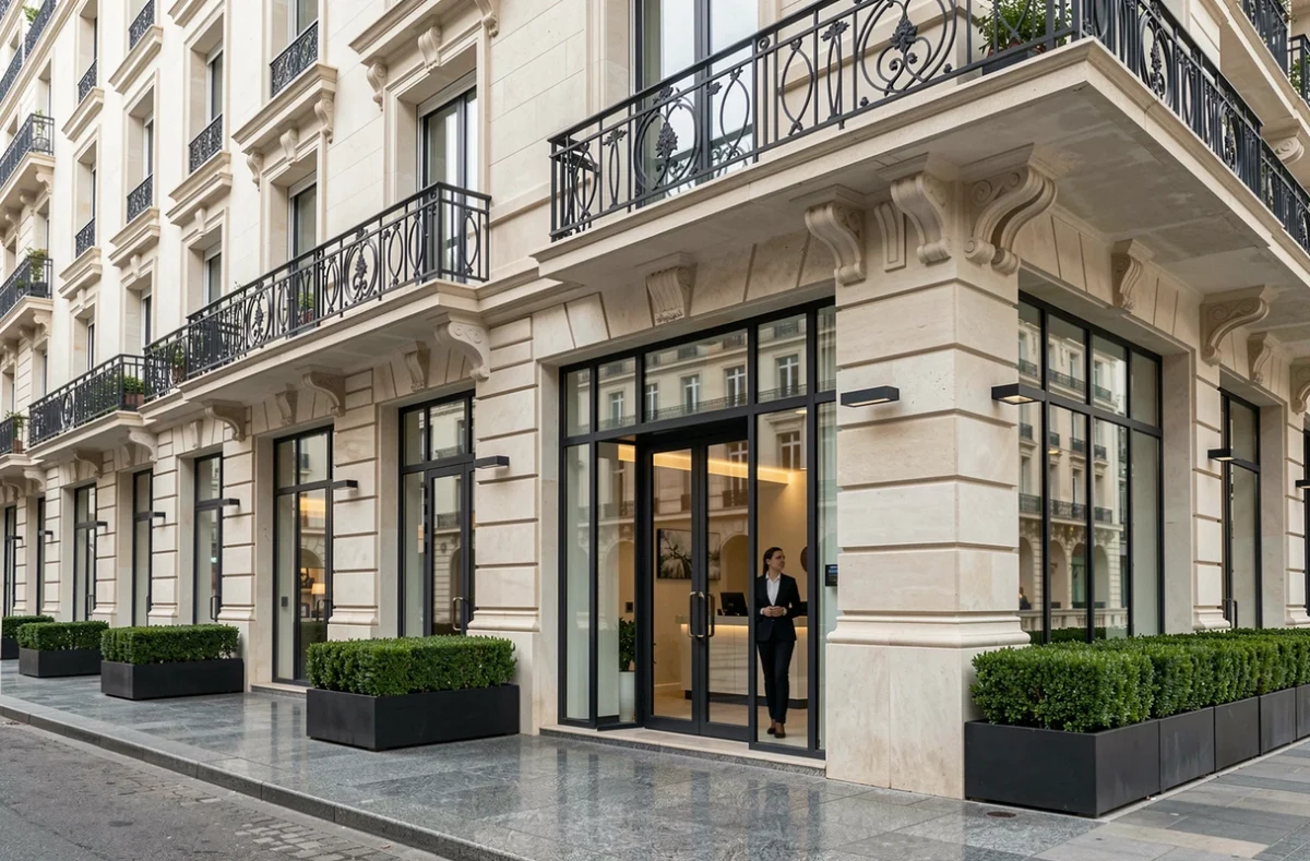 Programme immobilier premium de Cogedim avec façade inspirée de l'architecture haussmannienne à Paris