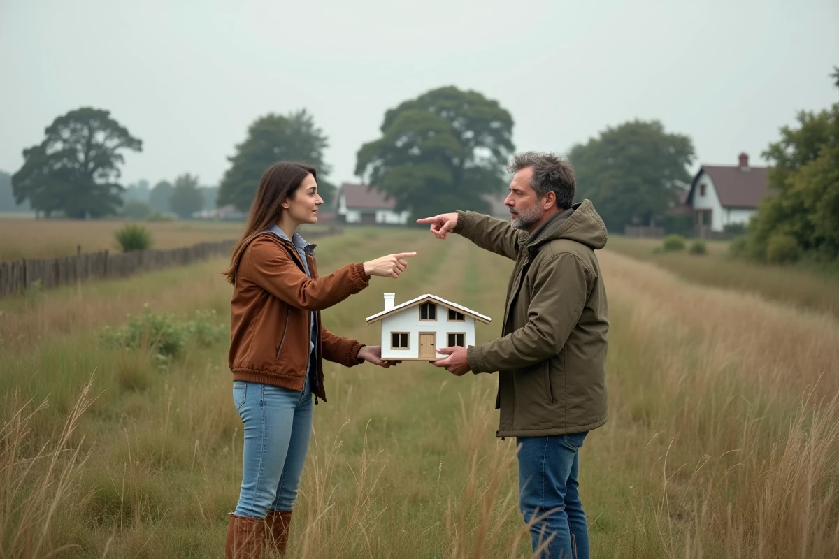 Couple sur un terrain constructible en zone naturelle suite à un changement de PLU