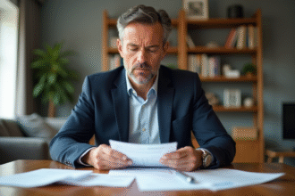 Homme d'affaires confiant en réunion financière