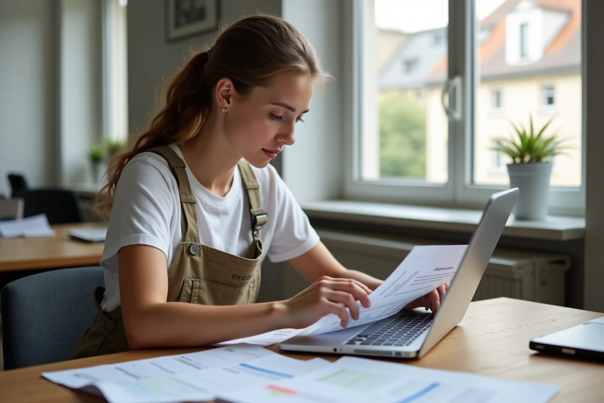 Jeune femme artisan travaillant dans un espace coworking parisien